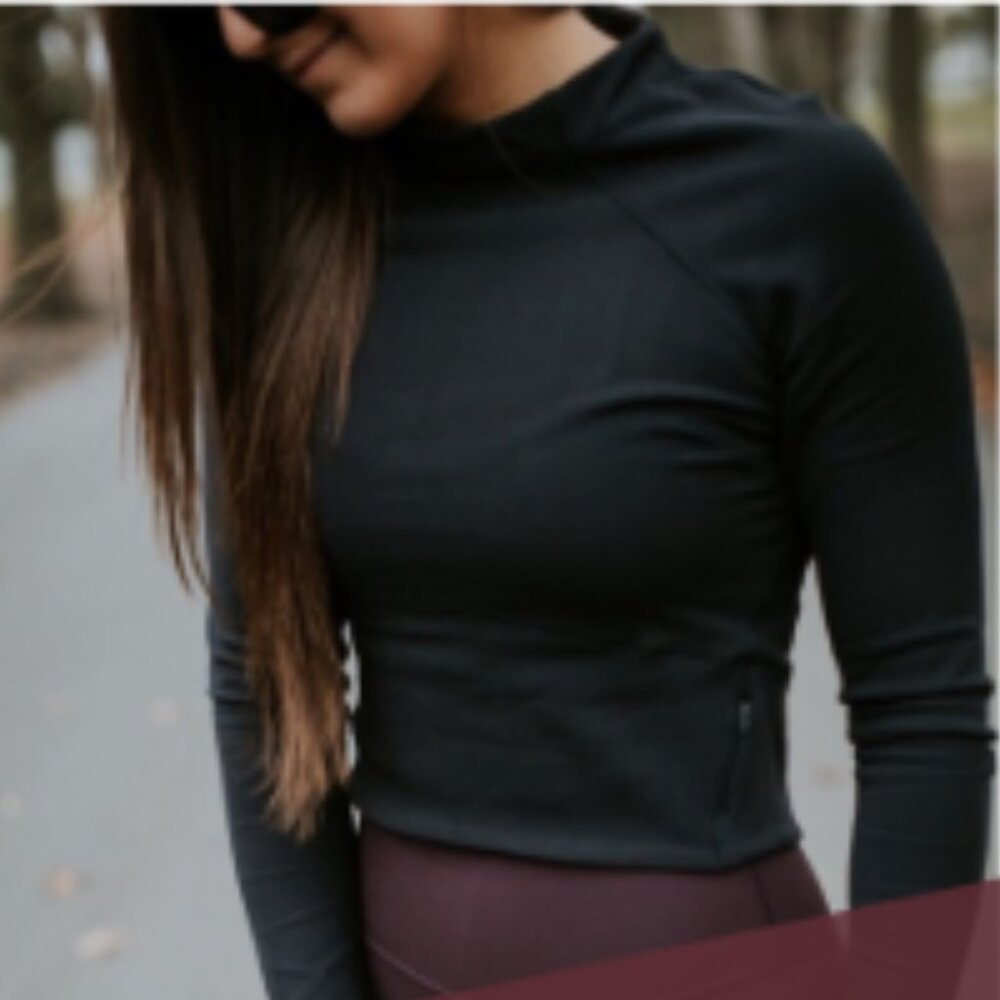 Lululemon Hill And Valley Mock Neck Long Sleeve Reflective Pullover Top